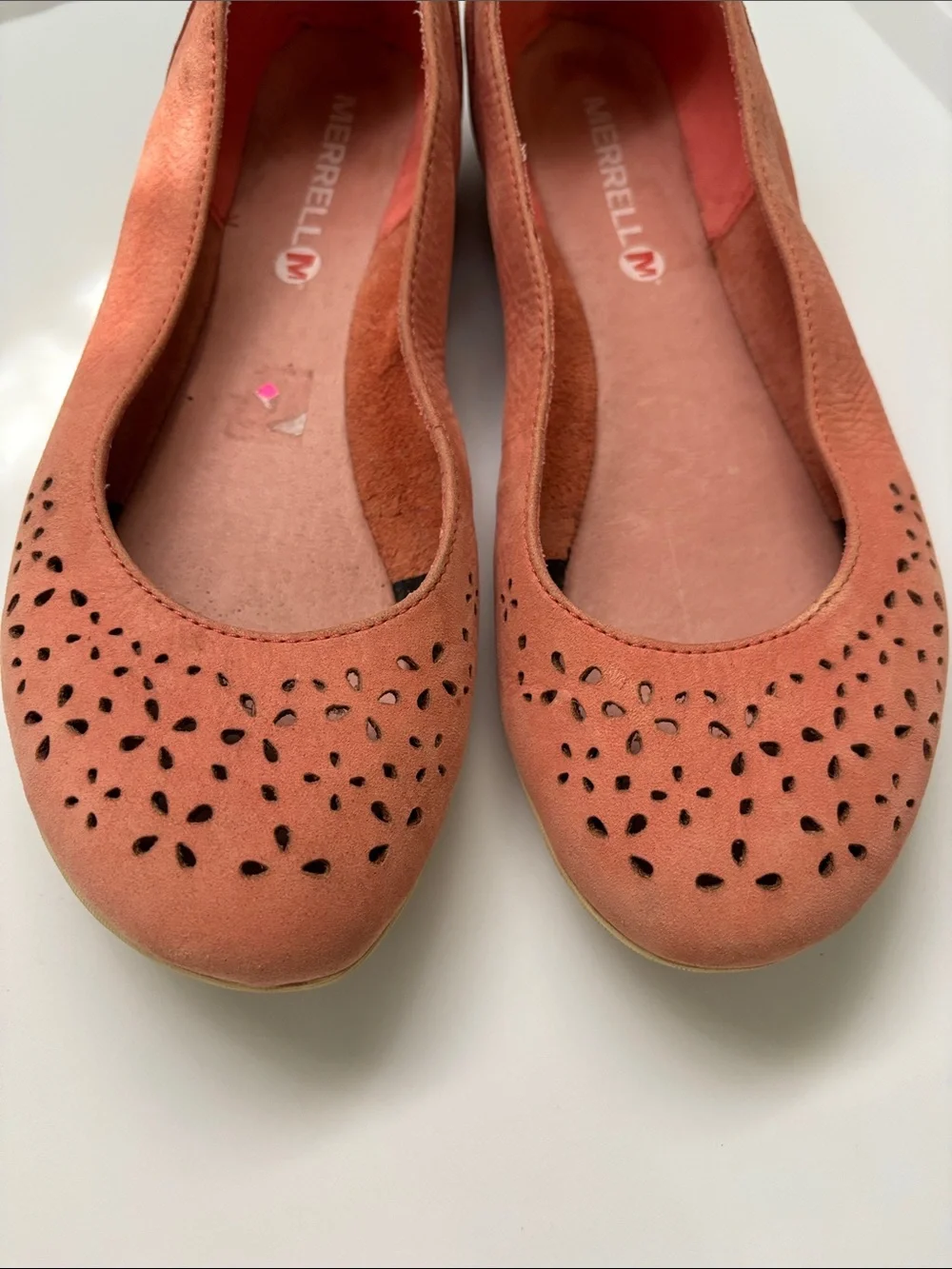 MERREL PEACH SUEDE FLATS